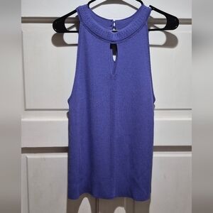 WHBM Outlet Halter Knit Top – Very Peri Purple – XL – Stretchy NWT